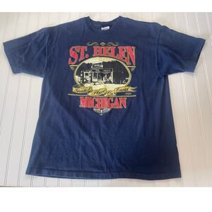 Vintage St Helen Michigan T-Shirt Travel Mens Womens XL Made in USA